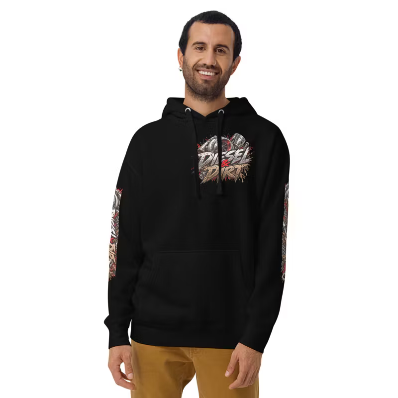 Garagegåvan – Diesel & Dirt Premium Hoodie