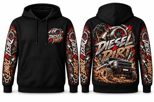 Garagegåvan – Diesel & Dirt Premium Hoodie