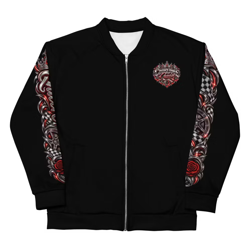 Chrome Queen Bomber Jacket – Premium Racing Edition
