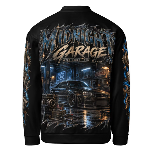 Midnight Garage Bomber Jacket – After Hours Edition