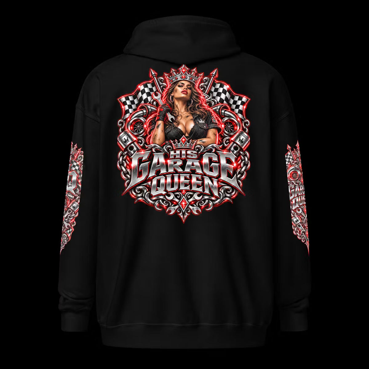 Garage Queen Red Edition – Premium Zip Hoodie