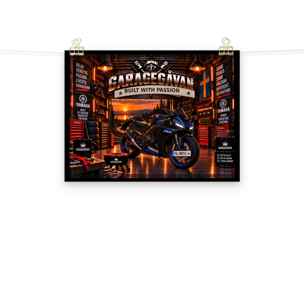 Blue Storm – Motorcykelposter | Garagegåvan