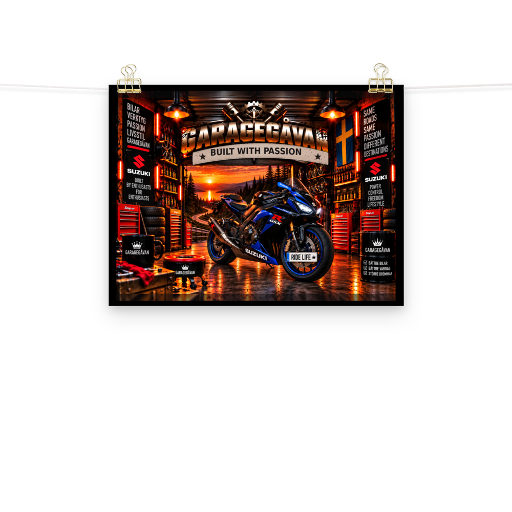 Midnight Rider Motorcykelposter | Garagegåvan