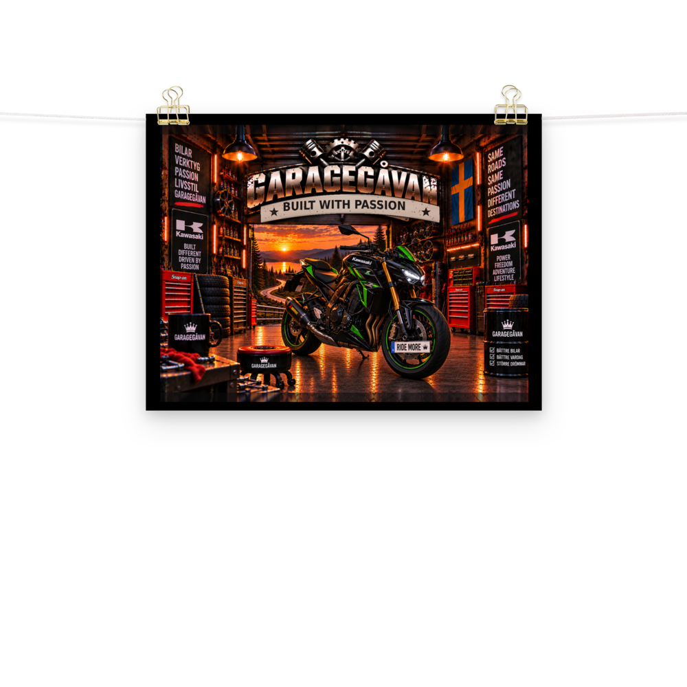 Green Fury Motorcykelposter | Garagegåvan