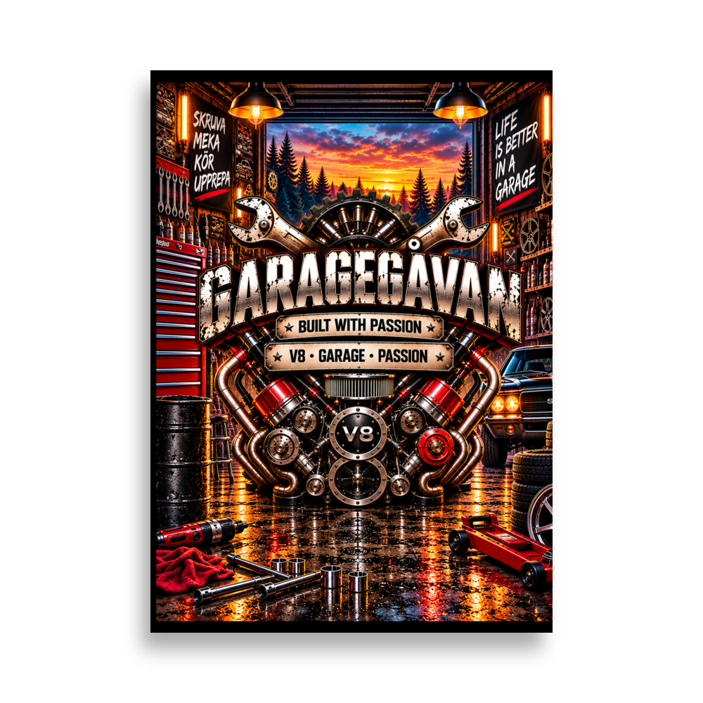 V8 Brotherhood – Garageposter | Garagegåvan