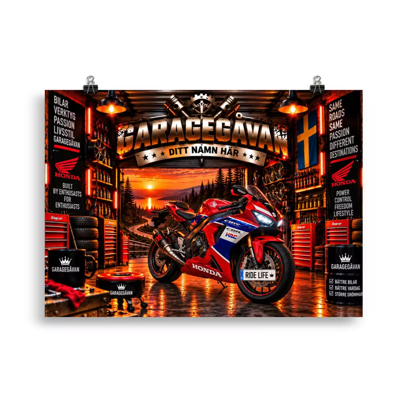 Redline – Motorcykelposter | Garagegåvan