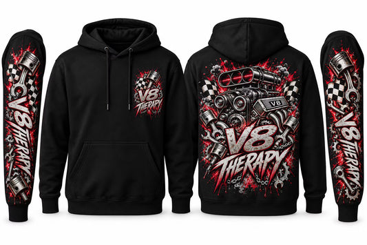 Garagegåvan – V8 Therapy Premium Hoodie