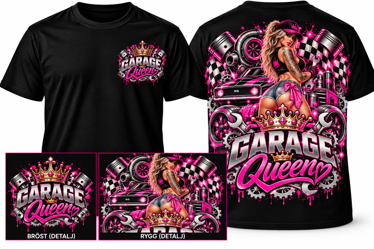 Garagegåvan – Garage Queen Pin-Up T-Shirt
