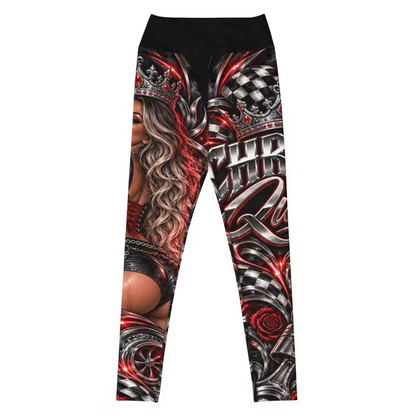 Chrome Queen Racing Leggings – Premium Garage Edition