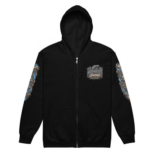 Midnight Garage Zip Hoodie – After Hours Edition