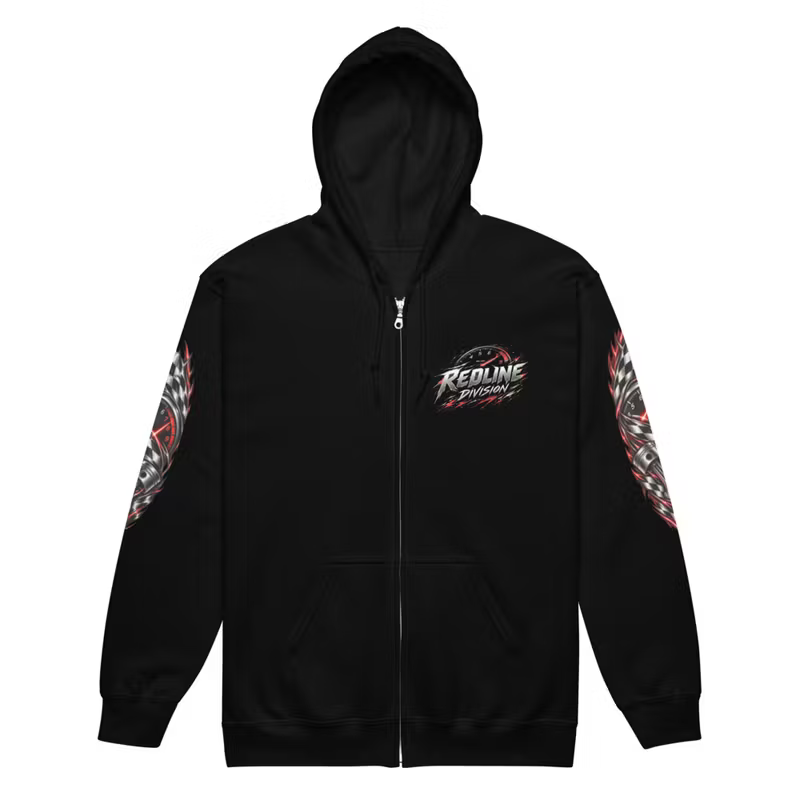 Redline Division Zip Hoodie – Chase the Redline
