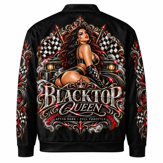 Blacktop Queen Bomber Jacket – Dark Luxury Edition