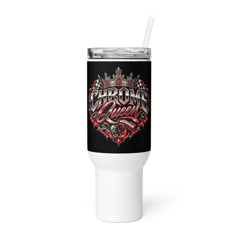 Termosmugg med handtag – Chrome Queen
