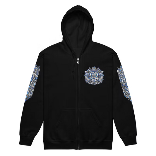 His Garage Queen Blue Edition – Premium Zip Hoodie