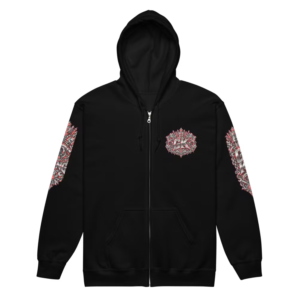 Garage King Red Edition – Premium Zip Hoodie