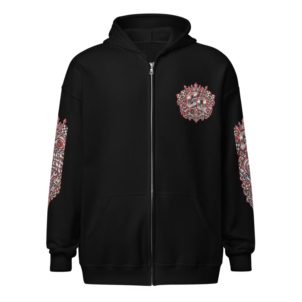 Garage Queen Red Edition – Premium Zip Hoodie