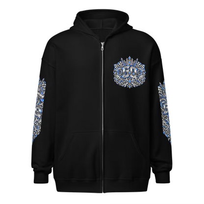 His Garage Queen Blue Edition – Premium Zip Hoodie