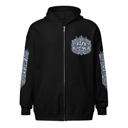 His Garage Queen Blue Edition – Premium Zip Hoodie