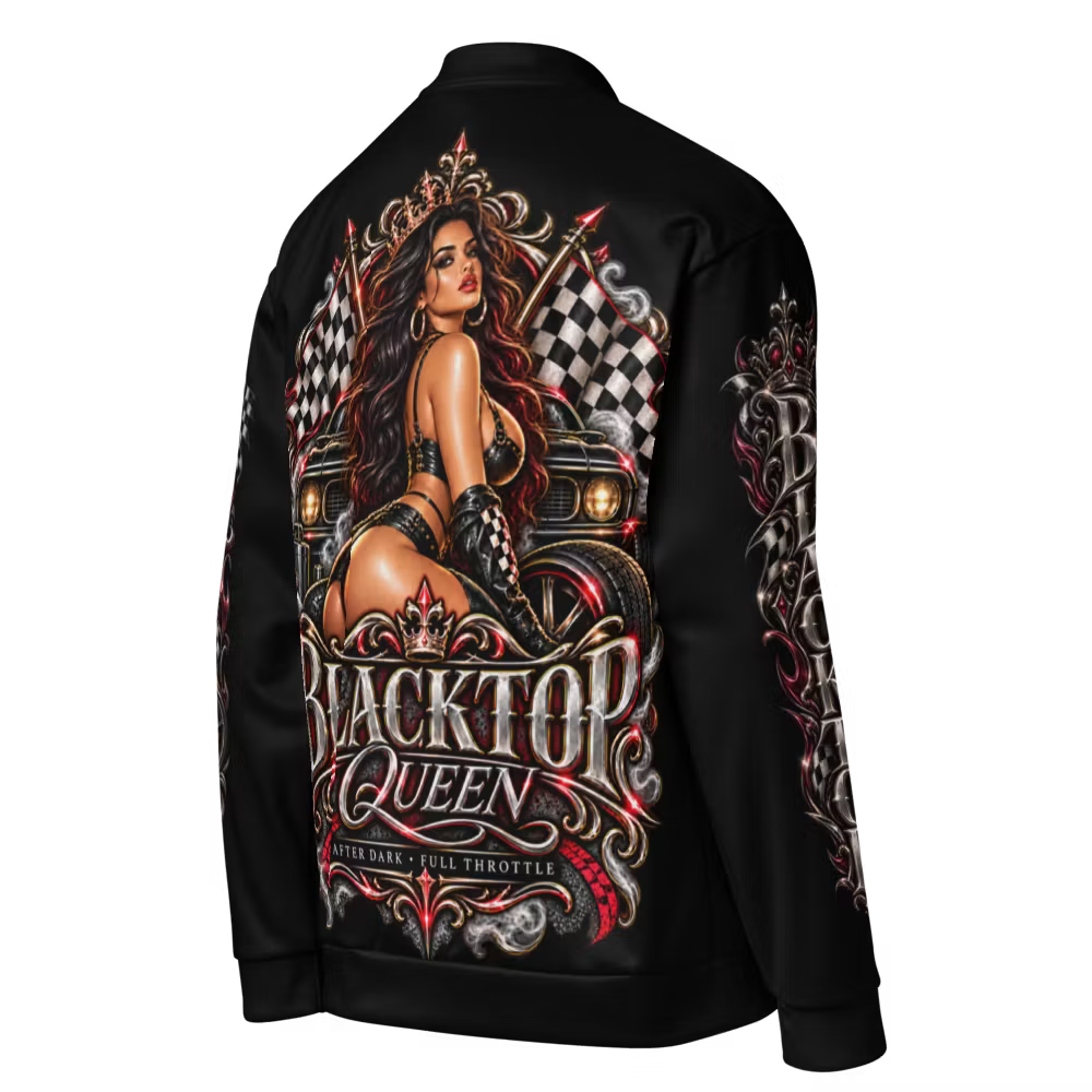 Blacktop Queen Bomber Jacket – Dark Luxury Edition