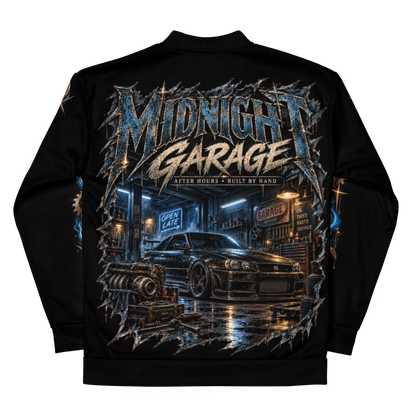 Midnight Garage Bomber Jacket – After Hours Edition