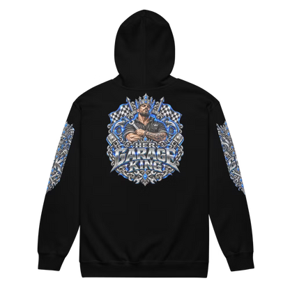 Her Garage King Blue Edition – Premium Zip Hoodie