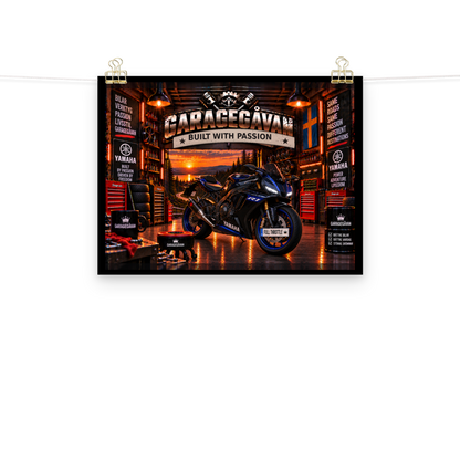 Blue Storm – Motorcykelposter | Garagegåvan