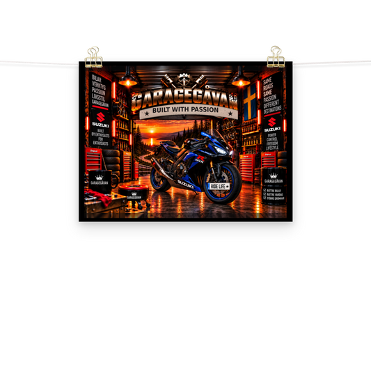 Midnight Rider Motorcykelposter | Garagegåvan