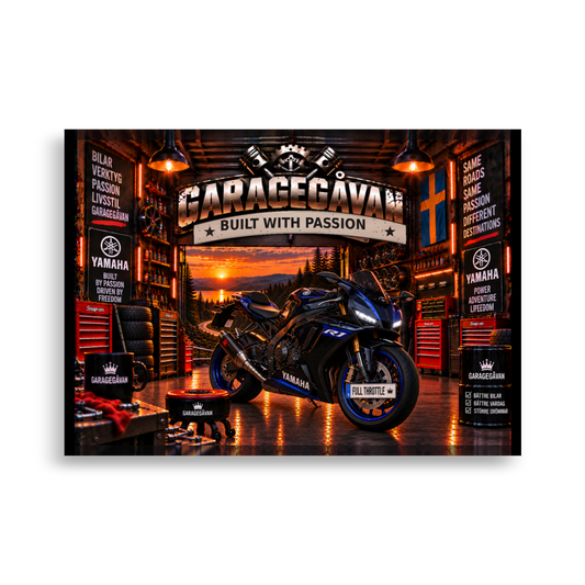 Blue Storm – Motorcykelposter | Garagegåvan