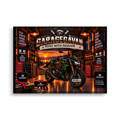 Green Fury Motorcykelposter | Garagegåvan